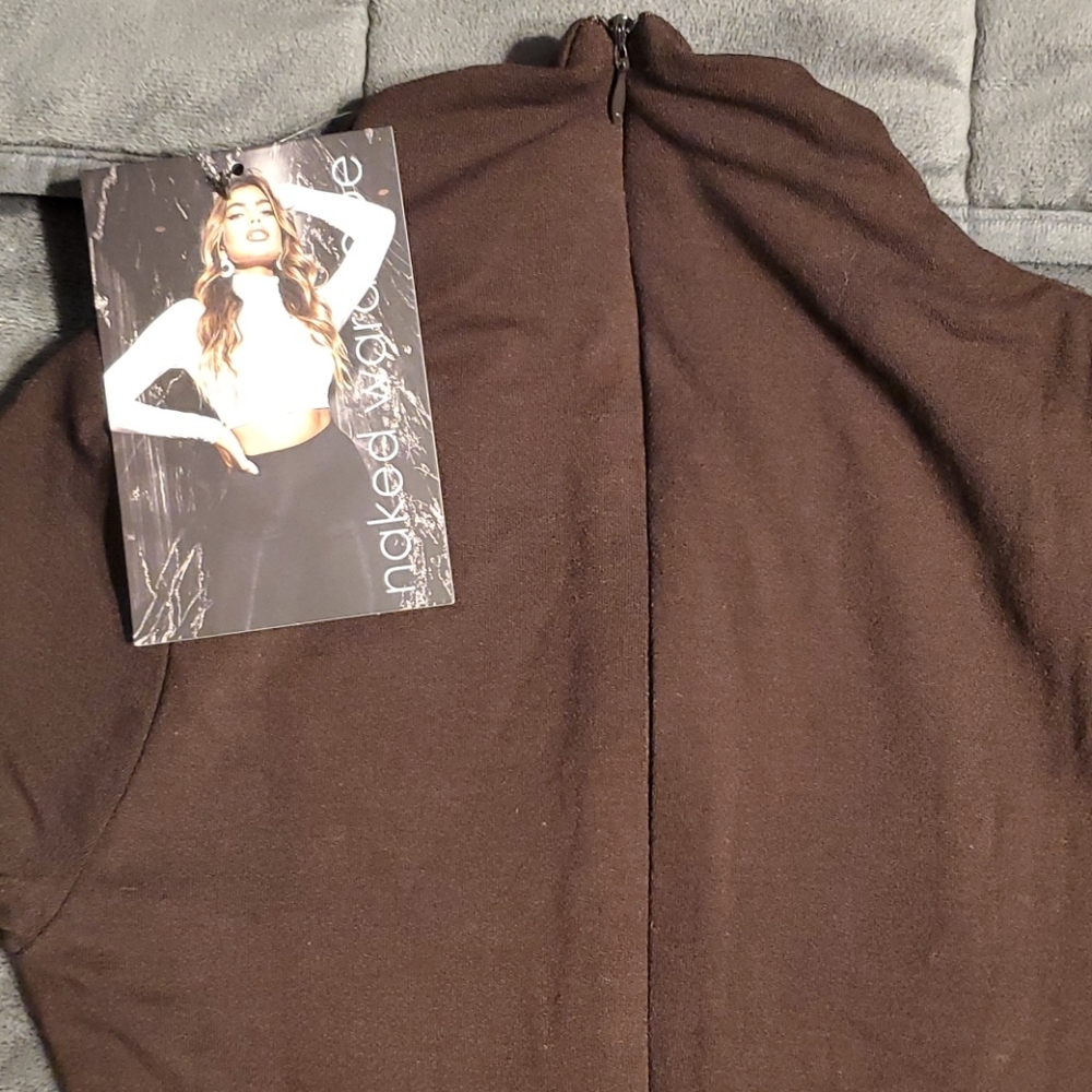 Naked Wardrobe Bodysuit, brown, xs